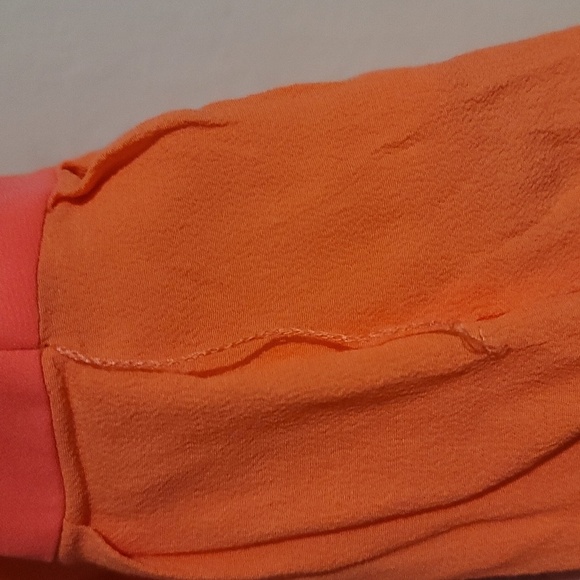 Madewell Neon Pink Coral Bungalow Shift 60s Inspired  Mini Dress sz XS GUC - Picture 7 of 10